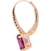 imageGin ampamp Grace 10K Rose Gold Purplish pink Natural Garnet DiamondI1 Drop Dangle Earing Daily Work Wear Jewerly for Women Gifts for Her