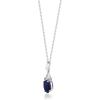 imageGin ampamp Grace 10K White Gold Genuine Blue Sapphire Oval With Natural Diamond I1 Pendant for women