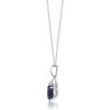 imageGin ampamp Grace 10K White Gold Genuine Blue Sapphire Oval With Natural Diamond I1 Pendant for women
