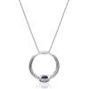 imageGin ampamp Grace 10K White Gold Genuine Blue Sapphire Pendant With Diamonds For Women