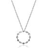 imageGin ampamp Grace 10K White Gold Genuine Blue Sapphire Round With Natural Diamond I1 Pendant for women