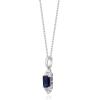 imageGin ampamp Grace 10K White Gold Genuine Blue Sapphire and Natural Diamond I1 Pendant for Women