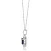 imageGin ampamp Grace 10K White Gold Genuine Blue Sapphire and Natural Diamond I1 Pendant for Women
