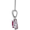 imageGin ampamp Grace 10K White Gold Mozambique Genuine Ruby Diamond Pendants with Chain for Women  Ethically Authentically ampamp Organically Sourced Pearcut shaped Ruby handcrafted Jewelry Gifts For Her Holiday Season Gifts