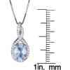 imageGin ampamp Grace 10K White Gold Natural Diamond I1I2 ampamp Genuine Aquamarine Pendant Necklace with Gold Chain for Women Mothers Day Jewelry Gifts