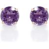 imageGin ampamp Grace 10K Yellow Gold Genuine Amethyst Stud Earring for Women Holiday Gifts Jewelry Gifts