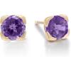 imageGin ampamp Grace 10K Yellow Gold Genuine Amethyst Stud Earring for Women Holiday Gifts Valentines Day Gift for her