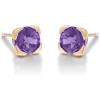 imageGin ampamp Grace 10K Yellow Gold Genuine Amethyst Stud Earring for Women Holiday Gifts Valentines Day Gift for her