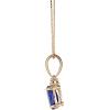 imageGin ampamp Grace 10K Yellow Gold Genuine Blue Sapphire Diamond SI1 Pendant for Women