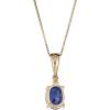 imageGin ampamp Grace 10K Yellow Gold Genuine Blue Sapphire Diamond SI1 Pendant for Women