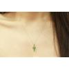 imageGin ampamp Grace 10K Yellow Gold Natural Zambian Emerald Pendant with natural Diamonds for Women Holiday Gifts  Ethically Authentically ampamp Organically Sourced Roundcut Emerald handcrafted Jewelry Gifts For Her Holiday Season Gifts