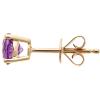 imageGin ampamp Grace 10K Yellow Gold Stud Earring with Genuine Amethyst Daily Work Wear Jewelry for Women Holiday Gifts Gifts for Her