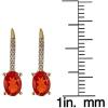 imageGin ampamp Grace 14K Rose Gold Natural Fire Opal ampamp Diamond I1I2 LeverBack Drop Style Earring for Women