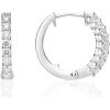 imageGin ampamp Grace 14K White Gold Natural White Diamond SI Hoop Earring for Women