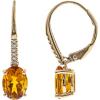 imageGin ampamp Grace 14K Yellow Gold Citrine Diamond I1I2 LeverBack Earring for Women Holiday Gifts Jewelry Gifts