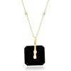 imageGin ampamp Grace 14K Yellow Gold Natural Ethiopian Opal and Natural Diamond I1 Pendant for Women Metal Opal