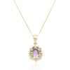 imageGin ampamp Grace 14K Yellow Gold Natural Tanzanite and Natural Diamond I1 Pendant for Women