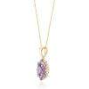 imageGin ampamp Grace 14K Yellow Gold Natural Tanzanite and Natural Diamond I1 Pendant for Women