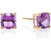 imageGin ampamp Grace 14K Yellow Gold Stud Earring Genuine Amethyst Daily Work Wear Jewelry for Women Gifts for Her