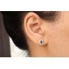 imageGin ampamp Grace 14k White Gold Genuine Aquamarine Diamond SI1 Stud Earring for Women