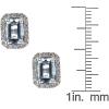 imageGin ampamp Grace 14k White Gold Genuine Aquamarine Diamond SI1 Stud Earring for Women