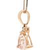 imageGin ampamp Grace Valentines Jewelry 10K Rose Gold Genuine Morganite ampamp Diamond I1I2 Pendant for Women Trillion Cut