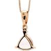 imageGin ampamp Grace Valentines Jewelry 10K Rose Gold Genuine Morganite ampamp Diamond I1I2 Pendant for Women Trillion Cut