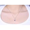 imageGin ampamp Grace Valentines Jewelry 10K White Gold Genuine Blue Sapphire with Natural Diamond I1I2 Pendant Necklace for Women