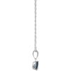 imageGin ampamp Grace Womens 10K White Gold Genuine Blue Sapphire Pendant With Diamonds PearCut Shaped Necklace QA0269PBS