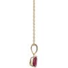 imageGin ampamp Grace Womens 10K Yellow Gold Mozambique Genuine Ruby Pendant with Diamonds PearCut Shaped Ruby QA0269PBY