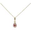 imageGin ampamp Grace Womens 10K Yellow Gold Mozambique Genuine Ruby Pendant with Diamonds PearCut Shaped Ruby QA0269PBY