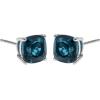 imageGin ampamp Grace womens 14K White Gold Genuine Topaz Earrings With Diamonds  Ethically Authentically ampamp Organically Sourced CushionCut Shaped Topaz HandCrafted Jewelry LJ20223ELBT