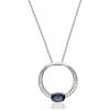 imageGin ampamp Grace 10K White Gold Genuine Blue Sapphire Pendant With Diamonds For Women