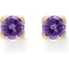 imageGin ampamp Grace 10K Yellow Gold Genuine Amethyst Stud Earring for Women Holiday Gifts Valentines Day Gift for her