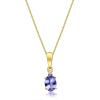 imageGin ampamp Grace 10K Yellow Gold Genuine Tanzanite Diamond I1I2 Pendant for Women