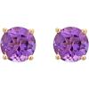 imageGin ampamp Grace 10K Yellow Gold Stud Earring with Genuine Amethyst Daily Work Wear Jewelry for Women Holiday Gifts Gifts for Her