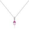 imageGin ampamp Grace 14K White Gold Genuine Pink Sapphire Natural Diamond I1I2 Pendant for Women