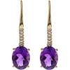 imageGin ampamp Grace 14K Yellow Gold Amethyst leverBack Earring for Women Holiday Gifts Jewelry Gifts