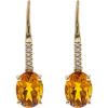 imageGin ampamp Grace 14K Yellow Gold Citrine Diamond I1I2 LeverBack Earring for Women Holiday Gifts Jewelry Gifts