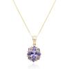 imageGin ampamp Grace 14K Yellow Gold Natural Tanzanite and Natural Diamond I1 Pendant for Women