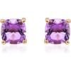 imageGin ampamp Grace 14K Yellow Gold Stud Earring Genuine Amethyst Daily Work Wear Jewelry for Women Gifts for Her
