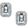 imageGin ampamp Grace 14k White Gold Genuine Aquamarine Diamond SI1 Stud Earring for Women
