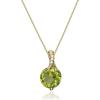 imageGin ampamp Grace 14k Yellow Gold Genuine Peridot Diamond SI1 Pendant for Women