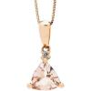 imageGin ampamp Grace Valentines Jewelry 10K Rose Gold Genuine Morganite ampamp Diamond I1I2 Pendant for Women Trillion Cut
