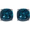imageGin ampamp Grace womens 14K White Gold Genuine Topaz Earrings With Diamonds  Ethically Authentically ampamp Organically Sourced CushionCut Shaped Topaz HandCrafted Jewelry LJ20223ELBT