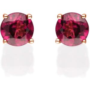 imageGin ampamp Grace 10K Rose Gold Stud Earring with Raspberry color Natural Rodholite Garnet Daily Work Wear Jewelry for Women Gifts for Her