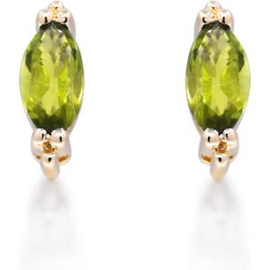 imageGin ampamp Grace 10K Yellow Gold With Genuine Peridot Stud Earring for Women Holiday Gifts