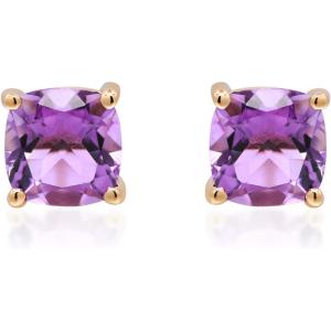 imageGin ampamp Grace 14K Yellow Gold Stud Earring Genuine Amethyst Daily Work Wear Jewelry for Women Gifts for Her