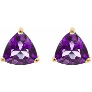 imageGin ampamp Grace 14K Yellow Gold Stud Earring with Amethyst Daily Work Wear Jewelry for Women Holiday Gifts Gifts for Her