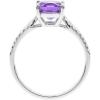 imageGin ampamp Garce 10K White Gold Genuine Amethyst Ring with Diamonds for women  Ethically authentically ampamp organically sourced Cushion shaped Amethyst handcrafted jewelry for her
